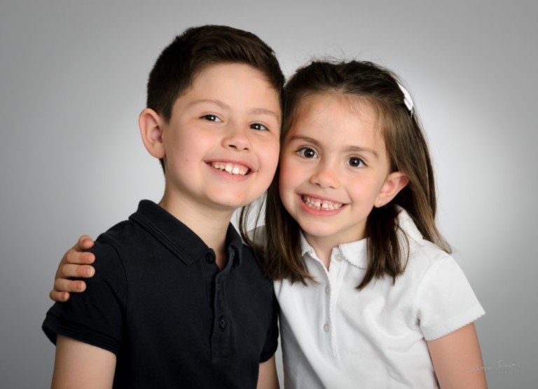 photo fratrie enfants au studio à Nancy