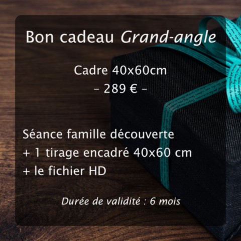 Bon cadeau séance famille Grand-angle