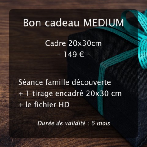 Bon cadeau séance famille MEDIUM