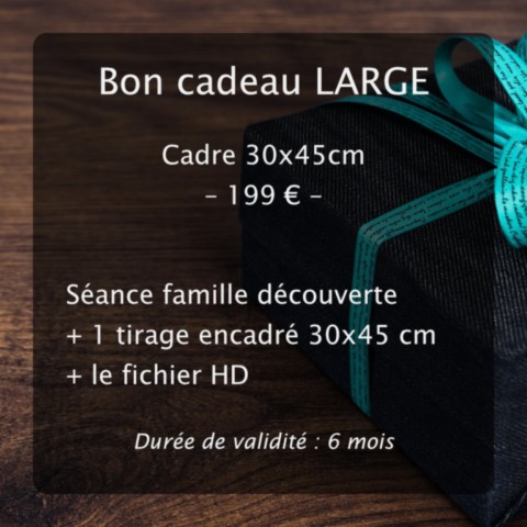Bon cadeau séance famille LARGE