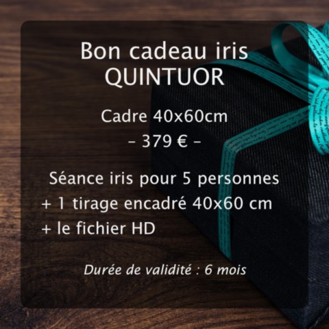 Bon cadeau séance iris QUINTUOR
